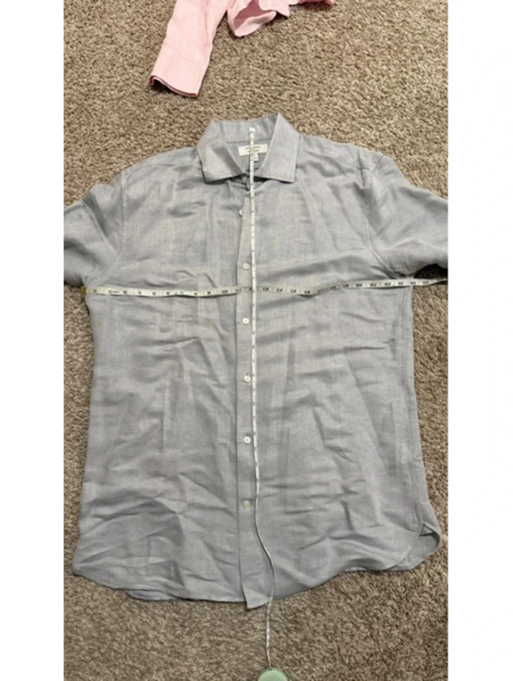 Banana Republic Premium Linen Dress Shirt Lot 3 L Slim